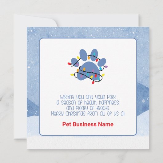 Huisdier Zakelijk Kerst Teckel Pug Honden Notitiekaartje (Achterkant)