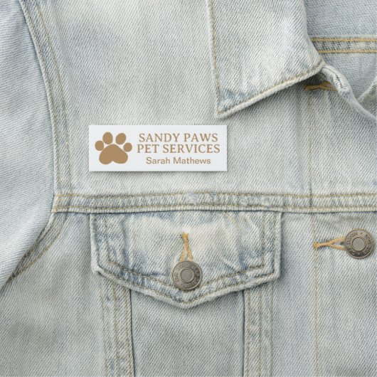 Huisdier Zakelijke Hond Walker Logo Foto Naamplaatje (In situ)