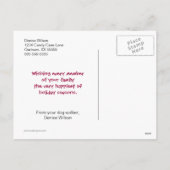 Huisdier Zakelijke Vakantie Hond & Kat Feestdagenkaart (Achterkant)