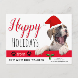 Huisdier Zakelijke Vakantie Van De Hond Kerst Kaar Briefkaart