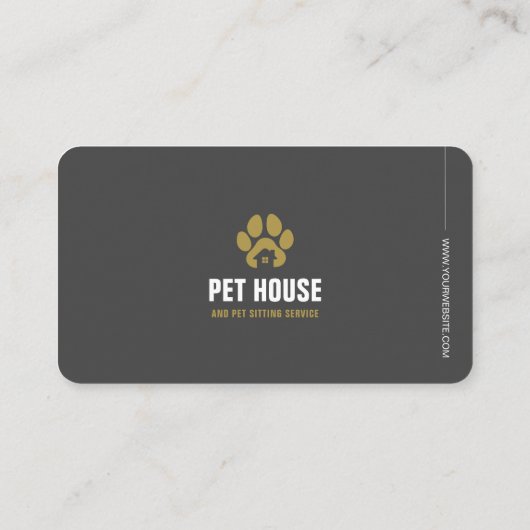 Huisdier Zitten, Dierenkliniek, Dierenarts, Dieren Visitekaartje (Achterkant)