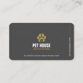 Huisdier Zitten, Dierenkliniek, Dierenarts, Dieren Visitekaartje (Achterkant)