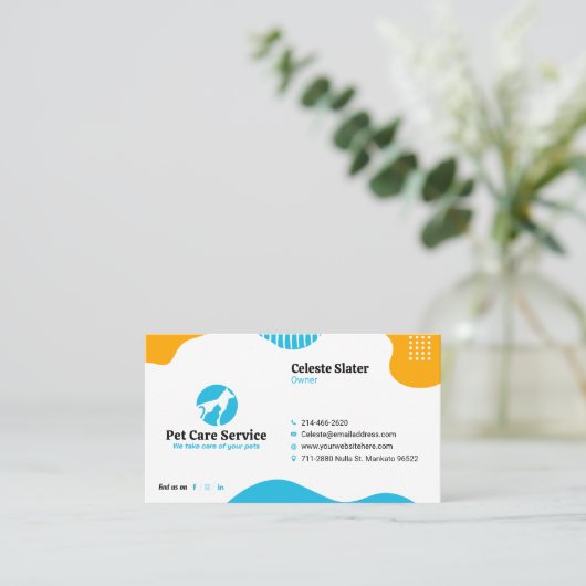 Huisdier Zitten, Dierenkliniek, Dierenartsen, Dier Visitekaartje (Staand voorkant)