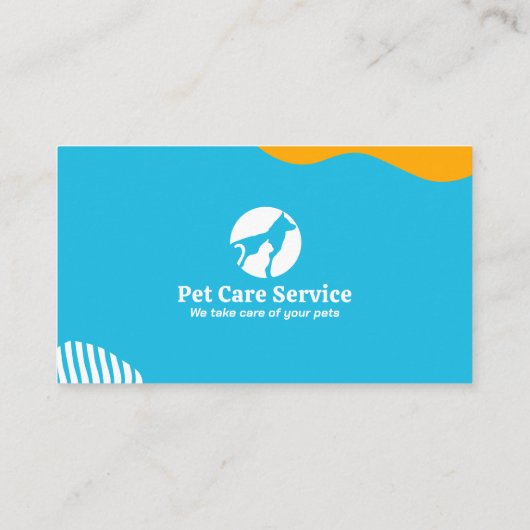 Huisdier Zitten, Dierenkliniek, Dierenartsen, Dier Visitekaartje (Achterkant)