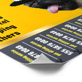 Huisdier Zitten 🐾 Dogfather Dog Walker Betrouwbaa Poster (Hoek)