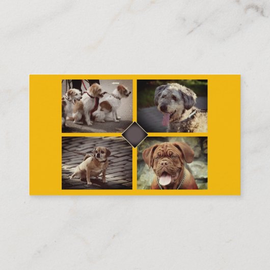 Huisdier Zitten 🐾 Dogfather Dog Walker Betrouwbaa Visitekaartje (Achterkant)