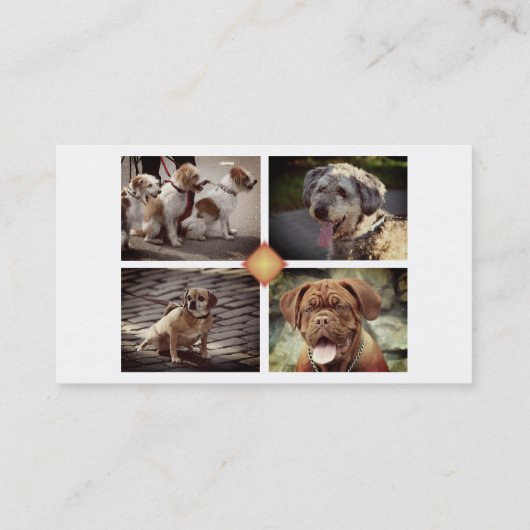 Huisdier Zitten 🐾 Dogfather Dog Walker Betrouwbaa Visitekaartje (Achterkant)