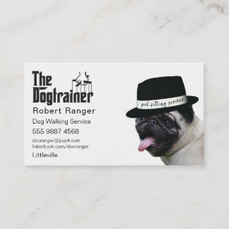 Huisdier Zitten 🐾 Dogfather Dog Walker Betrouwbaa Visitekaartje