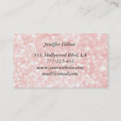 Huisdier zitten grappige bloemenkatten glittery bo visitekaartje (Achterkant)