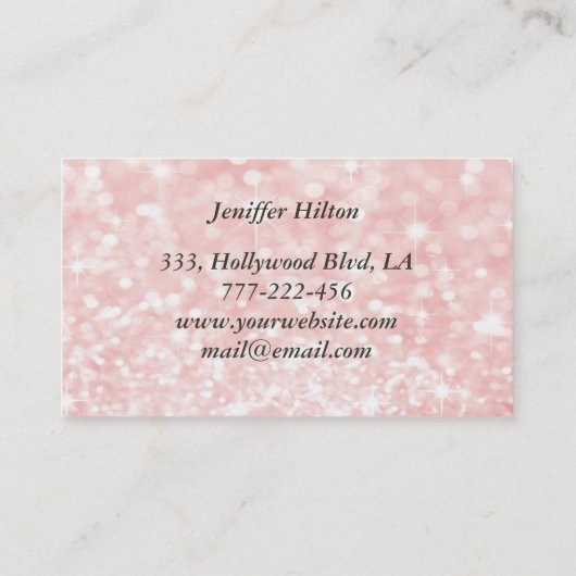 Huisdier zitten grappige bloemenkatten glittery bo visitekaartje (Achterkant)