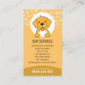 Huisdier Zitten, Hond Boarding, Dierenkliniek, Hui Visitekaartje (Achterkant)