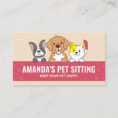 Huisdier Zitten, Hond Boarding, Dierenkliniek, Hui Visitekaartje (Voorkant)