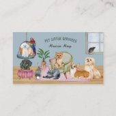 Huisdier zitten, hond lopen, verzorging benodigdhe visitekaartje (Voorkant)