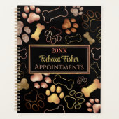  huisdier zitten, hond lopen, verzorging, poot planner (Voorkant)