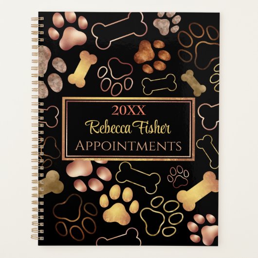  huisdier zitten, hond lopen, verzorging, poot planner (Voorkant)