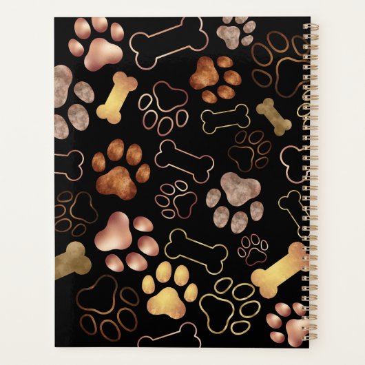  huisdier zitten, hond lopen, verzorging, poot planner (Achterkant)