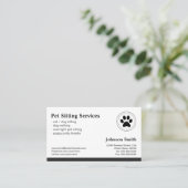 Huisdier Zitten Huisdier Zorg - Afspraak Afsprakenkaartje (Staand voorkant)