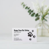 Huisdier zitten service visitekaartje (Staand voorkant)