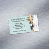 Huisdier Zittend Schattige Peeking Dog en Kat Dier Magnetisch Visitekaartje (Voorbeeld)