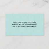 Huisdier Zittend Schattige Peeking Dog en Kat Dier Visitekaartje (Achterkant)