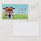 huisdier zittende dienst visitekaartje (Voorkant / Achterkant)