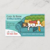 Huisdier Zittende Dierenverzorging Grappige Hond e Visitekaartje (Voorkant)