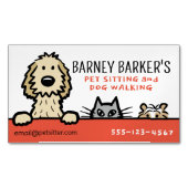 Huisdier Zittende Hond Kat Guinee Varken Leuke Die Magnetisch Visitekaartje (Voorkant)