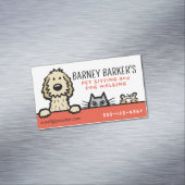 Huisdier Zittende Hond Kat Guinee Varken Leuke Die Magnetisch Visitekaartje (Voorbeeld)