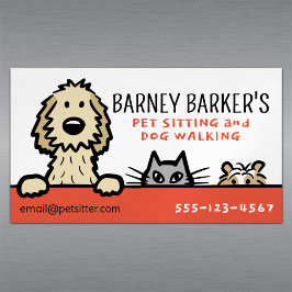 Huisdier Zittende Hond Kat Guinee Varken Leuke Die Magnetisch Visitekaartje