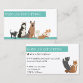 Huisdier Zittende Hond Kat Training Grooming Dagop Visitekaartje (Voorkant / Achterkant)