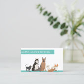 Huisdier Zittende Hond Kat Training Grooming Dagop Visitekaartje (Staand voorkant)