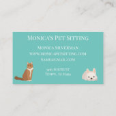 Huisdier Zittende Hond Kat Training Grooming Dagop Visitekaartje (Achterkant)