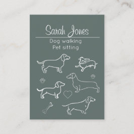 Huisdier Zittende Hond Wandelen Sitter Honden Katt Visitekaartje