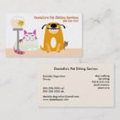 Huisdier zittingsdiensten visitekaartje (Voorkant / Achterkant)