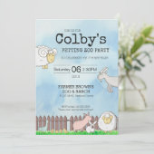 Huisdier Zoo Party uitnodiging (Staand voorkant)