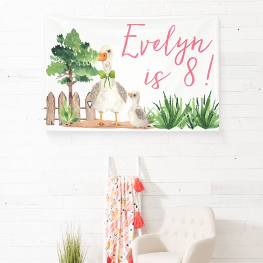 Huisdier Zoo Verjaardag Onderdeel Banner | Duck-ve (Insitu)