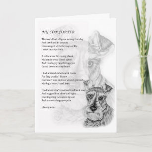 Huisdiercadeaukaart met schnauzer-hond voor huisdi kaart