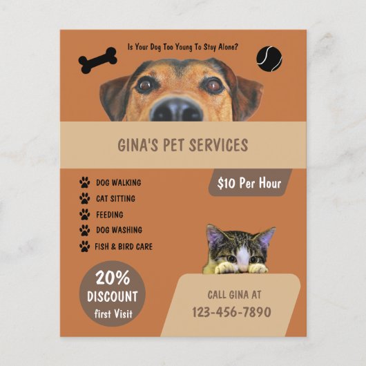 Huisdierdiensten Flyer (Voorkant)