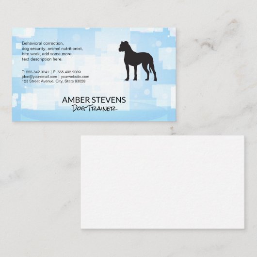 Huisdierdiensten | Training | Trimmer Visitekaartje (Voorkant / Achterkant)