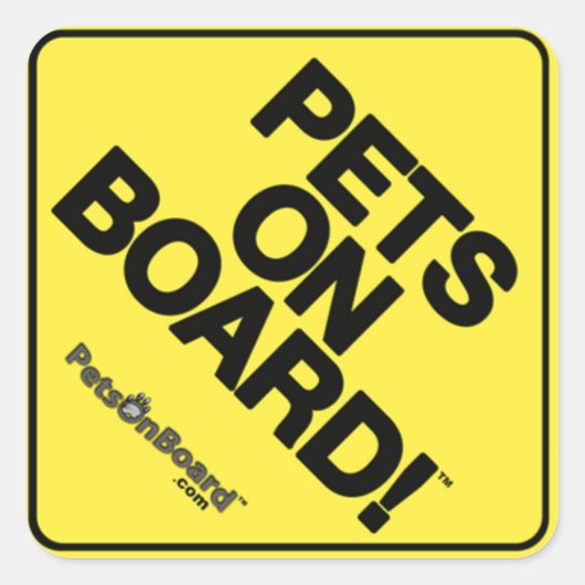Huisdieren aan boord™ Teken Stickers 1 1/2 in. Bla (Voorkant)