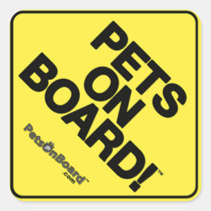 Huisdieren aan boord™ Teken Stickers 1 1/2 in. Bla