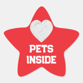 HUISDIEREN BINNEN STER STICKER