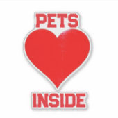 HUISDIEREN BINNEN STICKER (Voorkant)