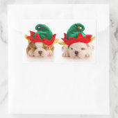 HUISDIEREN BULDOG PUPPY'S ALS ELFEN AANPAK STICKER (Tas)