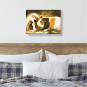Huisdieren Cavia's Feeding (door James Ward) Canvas Afdruk (Insitu (Slaapkamer))
