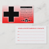 huisdieren contactkaartje (Voorkant / Achterkant)