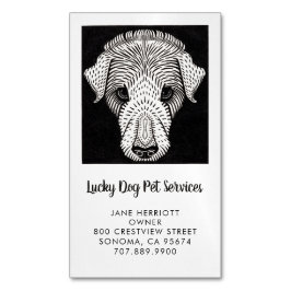 Huisdieren Diensten Hond Walker Groomer Daycare Magnetisch Visitekaartje