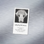 Huisdieren Diensten Hond Walker Groomer Daycare Magnetisch Visitekaartje (Voorbeeld)