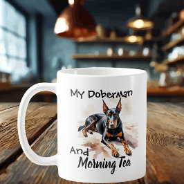 Huisdieren Eenvoudig ''Mijn Dobermann'' Zwart Pers Koffiemok
