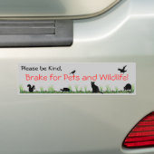 huisdieren en wilde dieren bumpersticker (Op auto)